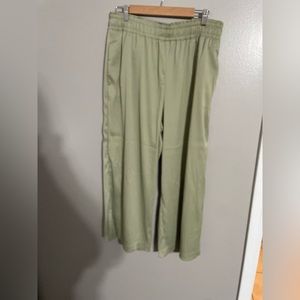 Green straight leg pants